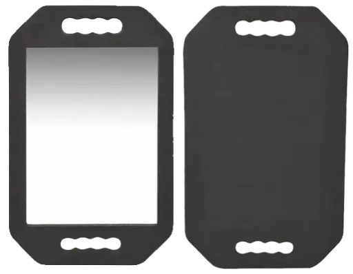 [M.16978] MAD Handspiegel mit Schaumstoff Schwarz