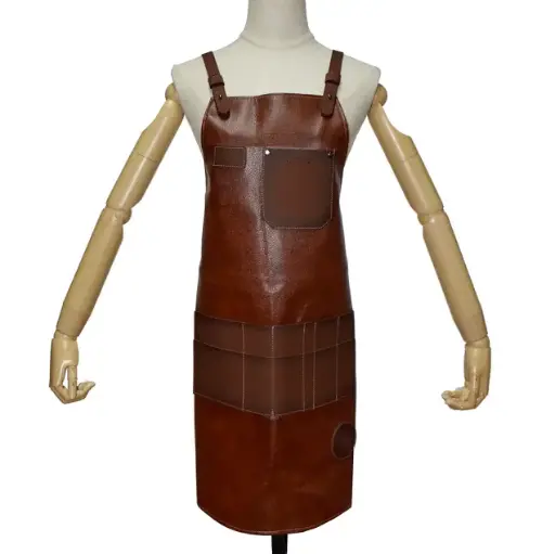 [M.16890] MAD Lederschürze-Barber Apron-90*65CM