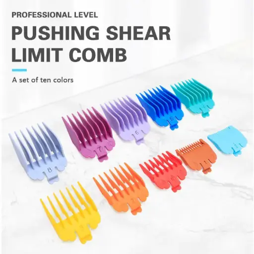 [M.17000] MAD Plastik Aufsteckkamm-Farbig 8stk