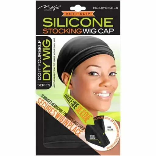 [M.15862] Magic Collection Wig Cap With Silicone Schwarz
