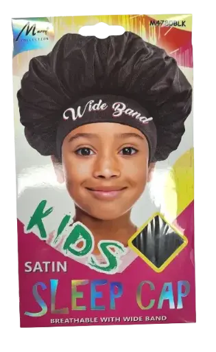 [M.17586] Murry Children Wide Band Sleep Cap Black