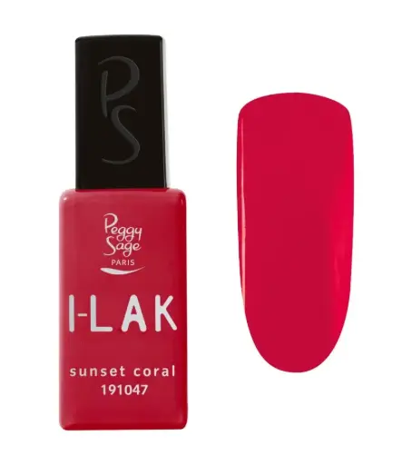 [M.17710] PEGGY SAGE Semi-permanenter I-LAK Nagellack  - sunset coral 11ml 