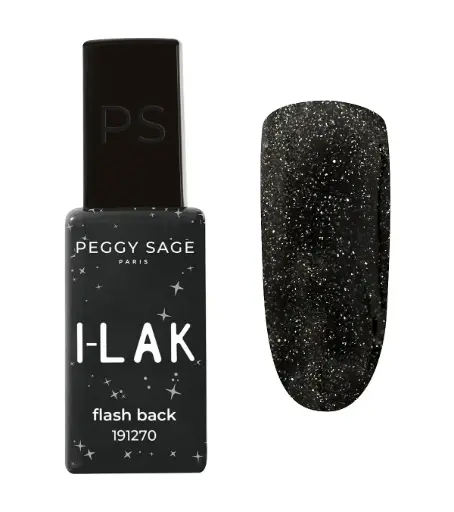 [M.17749] PEGGY SAGE Semi-permanenter I-LAK-Nagellack  - Flash Black 11ml