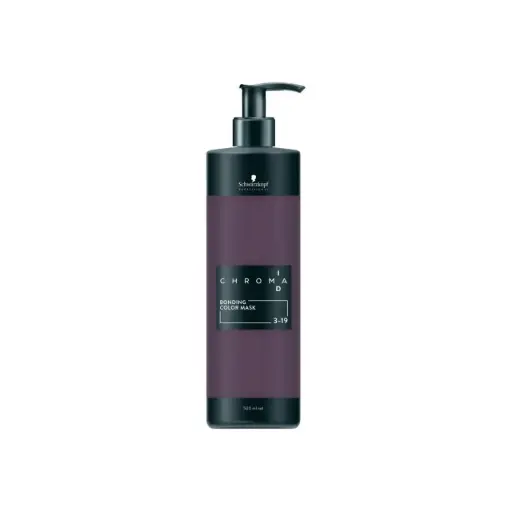 [M.13858] Schwarzkopf Professional Chroma ID Bonding Color Mask 3-19 Dunkelbraun Cendré Violett 500ml