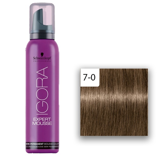 [M.14299.176] Schwarzkopf Professional IGORA EXPERT Mousse Mittelblond 7-0 100ml