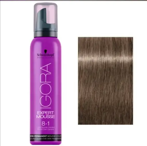 [M.14297] Schwarzkopf Professional IGORA EXPERT Mousse Light Blonde Cendré 8-1  100ml