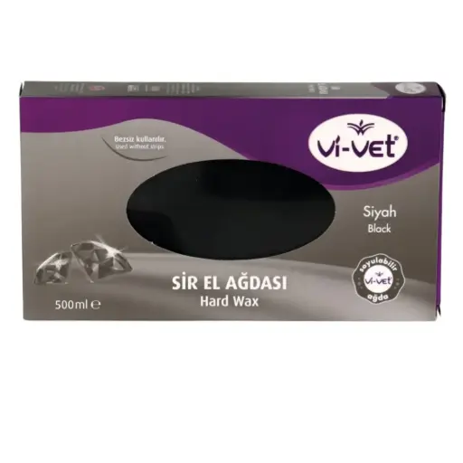 [M.14544] VI-VET HARD WAX  BLACK 500ML