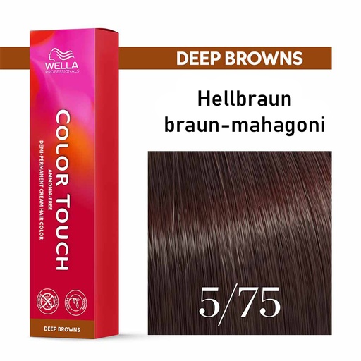 [M.11218] Wella Professional COLOR TOUCH Deep Browns 5/75 hellblond braun-mahagoni 60ml
