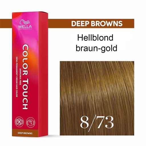 [M.11150] Wella Professional COLOR TOUCH Deep Browns 8/73 hellblond braun-gold 60ml
