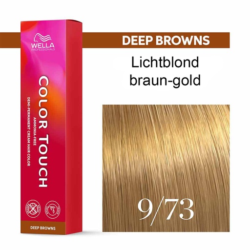 [M.11155] Wella Professional COLOR TOUCH Deep Browns 9/73 lichtblond braun-gold 60ml