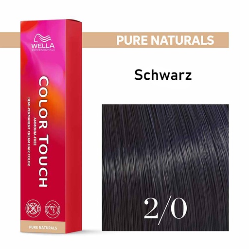 [M.11121] Wella Professional COLOR TOUCH Pure Naturals 2/0 Schwarz 60ml