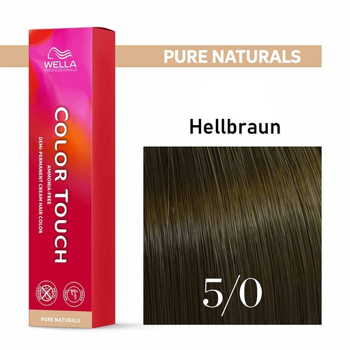 [M.11124] Wella Professional COLOR TOUCH Pure Naturals 5/0 hellbraun 60ml