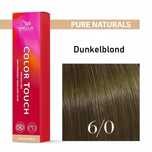 [M.11125] Wella Professional COLOR TOUCH Pure Naturals 6/0 dunkelblond 60ml