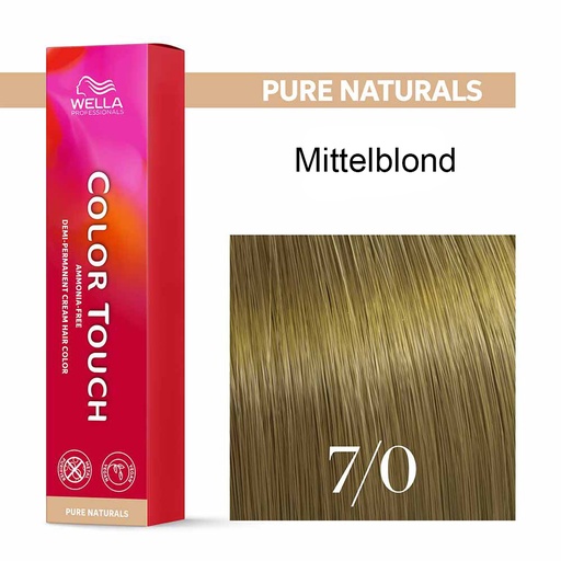 [M.11123] Wella Professional COLOR TOUCH Pure Naturals 7/0 mittelblond 60ml