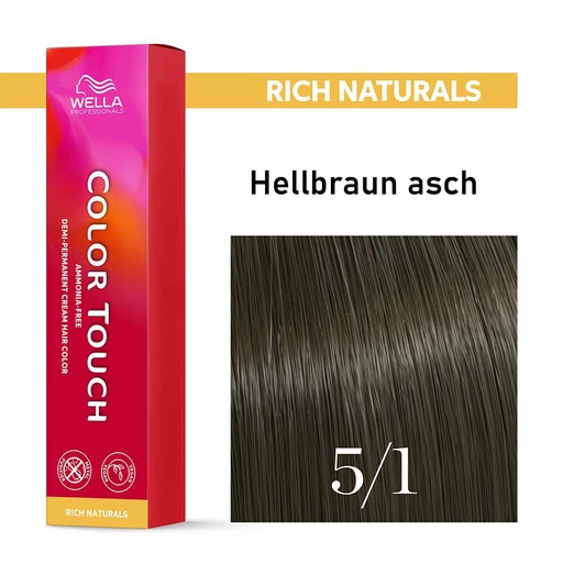 [M.11141] Wella Professional COLOR TOUCH Rich Naturals 5/1 hellbraun asch 60ml