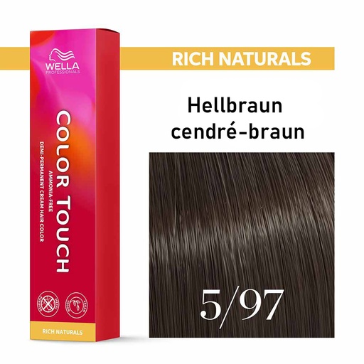 [M.11137] Wella Professional COLOR TOUCH Rich Naturals 5/97 hellbraun cendré-braun 60ml