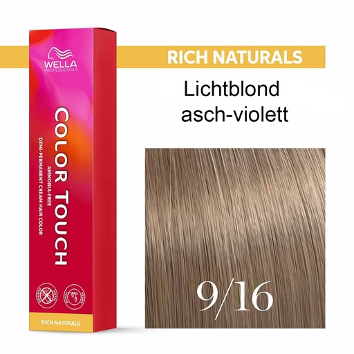 [M.11136] Wella Professional COLOR TOUCH Rich Naturals 9/16 lichtblond asch-violett 60ml