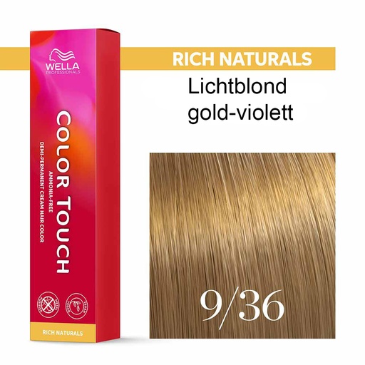 [M.11144] Wella Professional COLOR TOUCH Rich Naturals 9/36 lichtblond gold-violett 60ml