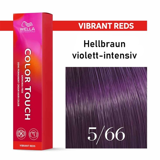[M.11182] Wella Professional COLOR TOUCH Vibrant Reds 5/66 hellbraun violett-intensiv 60ml