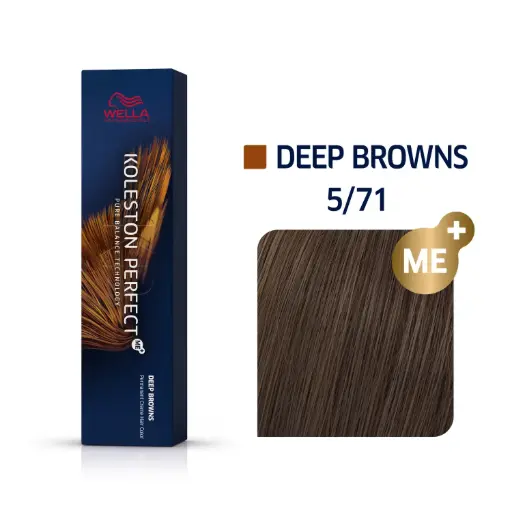 [M.11055] Wella Professional KOLESTON Perfect Me+ Deep Browns 5/71 Hellbraun braun-asch 60ml
