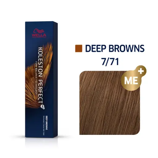 [M.11054] Wella Professional KOLESTON Perfect Me+ Deep Browns 7/71 Mittelblond braun-asch 60ml
