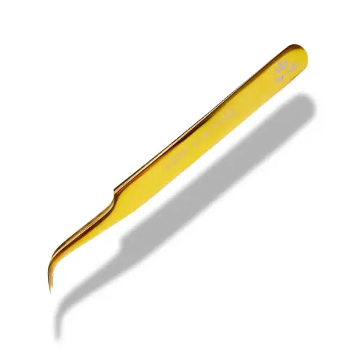 [M.15049] Wimpern Pinzette Gold