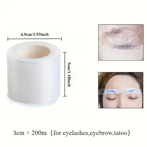 [M.18141] Transparente Wimpernfilm rolle 3cmx200m