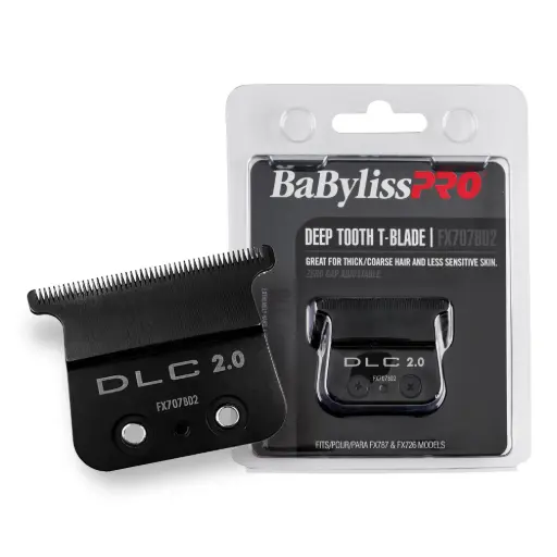 [M.18175] BaByliss PRO T-Klinge mit tiefen Zähnen DLC 2.0 schwarz