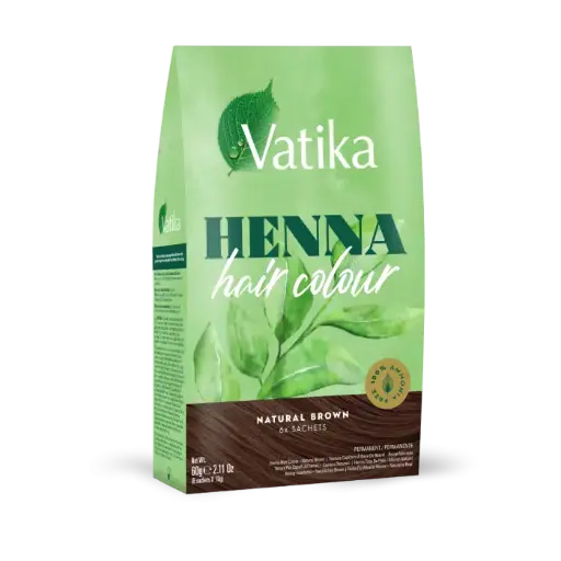 [M.18422] Dabur Vatika Henna Hair Color Natural Brown 6x10gr