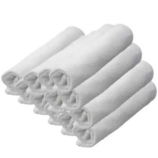 [M.18546] SIBEL Microfiber Handtücher Weiss 45x85cm 12Stk